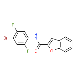 ChemSpider 2D Image | N-(4-Bromo-2,5-difluorophenyl)-1-benzofuran-2-carboxamide | C15H8BrF2NO2