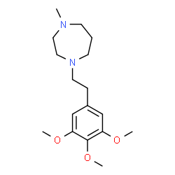 ChemSpider 2D Image | 1-Methyl-4-[2-(3,4,5-trimethoxyphenyl)ethyl]-1,4-diazepane | C17H28N2O3