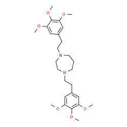 ChemSpider 2D Image | 1,4-Bis[2-(3,4,5-trimethoxyphenyl)ethyl]-1,4-diazepane | C27H40N2O6