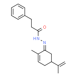 ChemSpider 2D Image | N'-(5-isopropenyl-2-methyl-2-cyclohexen-1-ylidene)-3-phenylpropanohydrazide | C19H24N2O