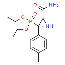 ChemSpider 2D Image | Diethyl [3-carbamoyl-2-(4-methylphenyl)-2-aziridinyl]phosphonate | C14H21N2O4P