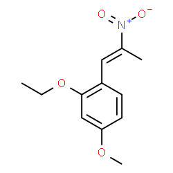 ChemSpider 2D Image | 2-Ethoxy-4-methoxy-1-[(1E)-2-nitro-1-propen-1-yl]benzene | C12H15NO4