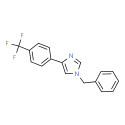 ChemSpider 2D Image | 1-Benzyl-4-[4-(trifluoromethyl)phenyl]-1H-imidazole | C17H13F3N2