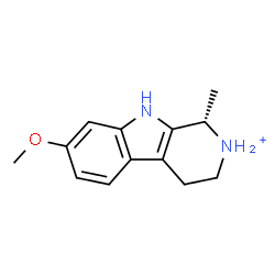 ChemSpider 2D Image | (1S)-7-Methoxy-1-methyl-2,3,4,9-tetrahydro-1H-beta-carbolin-2-ium | C13H17N2O