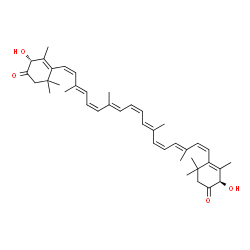 ChemSpider 2D Image | (4R,4'R,7cis,7'cis,11cis,11'cis,15cis)-4,4'-Dihydroxy-beta,beta-carotene-3,3'-dione | C40H52O4