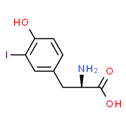 ChemSpider 2D Image | 3-iodo-D-tyrosine | C9H10INO3