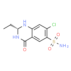 ChemSpider 2D Image | (2R)-7-Chloro-2-ethyl-4-oxo-1,2,3,4-tetrahydro-6-quinazolinesulfonamide | C10H12ClN3O3S