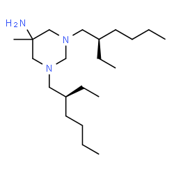 ChemSpider 2D Image | 1,3-Bis[(2S)-2-ethylhexyl]-5-methylhexahydro-5-pyrimidinamine | C21H45N3