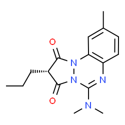 ChemSpider 2D Image | (2R)-5-(Dimethylamino)-9-methyl-2-propyl-1H-pyrazolo[1,2-a][1,2,4]benzotriazine-1,3(2H)-dione | C16H20N4O2