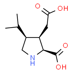 ChemSpider 2D Image | (3R,4S)-3-(Carboxymethyl)-4-isopropyl-L-proline | C10H17NO4