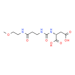 ChemSpider 2D Image | N-({3-[(2-Methoxyethyl)amino]-3-oxopropyl}carbamoyl)-D-aspartic acid | C11H19N3O7
