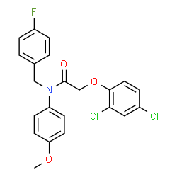 ChemSpider 2D Image | 2-(2,4-Dichlorophenoxy)-N-(4-fluorobenzyl)-N-(4-methoxyphenyl)acetamide | C22H18Cl2FNO3