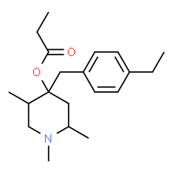 ChemSpider 2D Image | 4-(4-Ethylbenzyl)-1,2,5-trimethyl-4-piperidinyl propionate | C20H31NO2