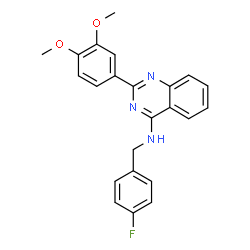 ChemSpider 2D Image | 2-(3,4-Dimethoxyphenyl)-N-(4-fluorobenzyl)-4-quinazolinamine | C23H20FN3O2