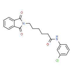 ChemSpider 2D Image | N-(3-Chlorophenyl)-6-(1,3-dioxo-1,3-dihydro-2H-isoindol-2-yl)hexanamide | C20H19ClN2O3