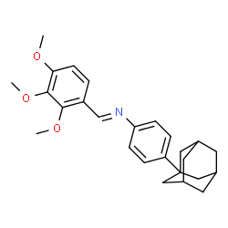 ChemSpider 2D Image | (E)-N-[4-(Adamantan-1-yl)phenyl]-1-(2,3,4-trimethoxyphenyl)methanimine | C26H31NO3
