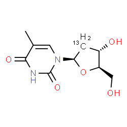 ChemSpider 2D Image | [2'-13C]thymidine | C913CH14N2O5