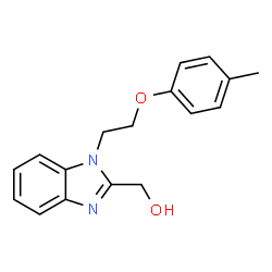 ChemSpider 2D Image | [1-(2-p-Tolyloxy-ethyl)-1H-benzoimidazol-2-yl]-methanol | C17H18N2O2