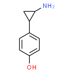 ChemSpider 2D Image | 4-(2-Aminocyclopropyl)phenol | C9H11NO