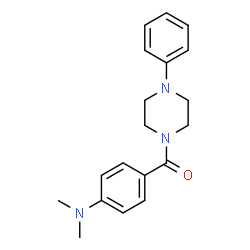 ChemSpider 2D Image | [4-(Dimethylamino)phenyl](4-phenyl-1-piperazinyl)methanone | C19H23N3O
