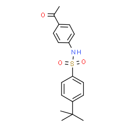 ChemSpider 2D Image | Ethanone, 1-[4-(4-tert-butylphenylsulfonylamino)phenyl]- | C18H21NO3S