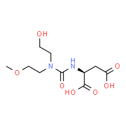ChemSpider 2D Image | N-[(2-Hydroxyethyl)(2-methoxyethyl)carbamoyl]-L-aspartic acid | C10H18N2O7