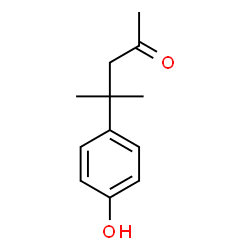 ChemSpider 2D Image | 4-(4-Hydroxyphenyl)-4-methyl-2-pentanone | C12H16O2