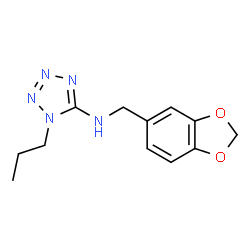 ChemSpider 2D Image | N-(1,3-Benzodioxol-5-ylmethyl)-1-propyl-1H-tetrazol-5-amine | C12H15N5O2