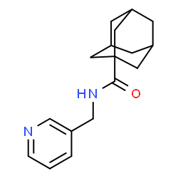 ChemSpider 2D Image | N-(3-Pyridinylmethyl)-1-adamantanecarboxamide | C17H22N2O