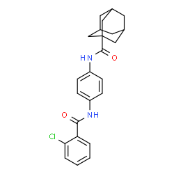 ChemSpider 2D Image | N-{4-[(2-Chlorobenzoyl)amino]phenyl}-1-adamantanecarboxamide | C24H25ClN2O2