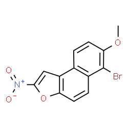 ChemSpider 2D Image | 6-Bromo-7-methoxy-2-nitronaphtho[2,1-b]furan | C13H8BrNO4