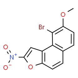 ChemSpider 2D Image | 9-Bromo-8-methoxy-2-nitronaphtho[2,1-b]furan | C13H8BrNO4