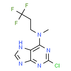 ChemSpider 2D Image | 2-Chloro-N-methyl-N-(3,3,3-trifluoropropyl)-7H-purin-6-amine | C9H9ClF3N5