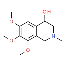 ChemSpider 2D Image | 6,7,8-Trimethoxy-2-methyl-1,2,3,4-tetrahydro-4-isoquinolinol | C13H19NO4