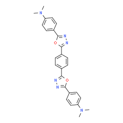 ChemSpider 2D Image | 4,4'-(1,4-Phenylenedi-1,3,4-oxadiazole-5,2-diyl)bis(N,N-dimethylaniline) | C26H24N6O2