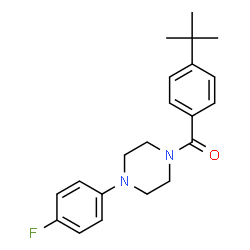 ChemSpider 2D Image | Piperazine, 1-(4-tert-butylbenzoyl)-4-(4-fluorophenyl)- | C21H25FN2O
