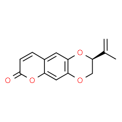 ChemSpider 2D Image | (2S)-2-Isopropenyl-2,3-dihydro-7H-[1,4]dioxino[2,3-g]chromen-7-one | C14H12O4