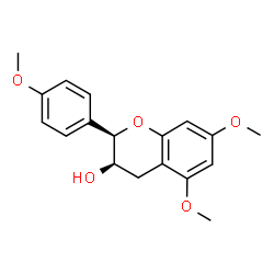 ChemSpider 2D Image | (2R,3R)-5,7-Dimethoxy-2-(4-methoxyphenyl)-3-chromanol | C18H20O5