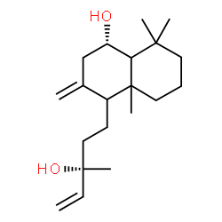 ChemSpider 2D Image | (1S)-4-[(3S)-3-Hydroxy-3-methyl-4-penten-1-yl]-4a,8,8-trimethyl-3-methylenedecahydro-1-naphthalenol | C20H34O2