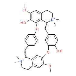 ChemSpider 2D Image | (1beta)-7',12'-Dihydroxy-6,6'-dimethoxy-2,2,2',2'-tetramethyltubocuraran-2,2'-diium | C38H44N2O6