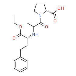 ChemSpider 2D Image | N-[(2R)-1-Ethoxy-1-oxo-4-phenyl-2-butanyl]alanyl-D-proline | C20H28N2O5