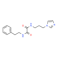 ChemSpider 2D Image | N-[3-(1H-Imidazol-1-yl)propyl]-N'-(2-phenylethyl)ethanediamide | C16H20N4O2