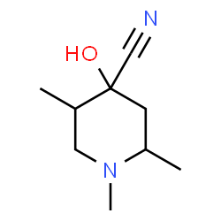 ChemSpider 2D Image | 4-Cyano-4-hydroxy-1,2.5-trimethylpiperidine | C9H16N2O