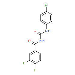 ChemSpider 2D Image | N-[(4-Chlorophenyl)carbamoyl]-3,4-difluorobenzamide | C14H9ClF2N2O2