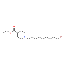 ChemSpider 2D Image | Ethyl 1-(9-bromononyl)-4-piperidinecarboxylate | C17H32BrNO2