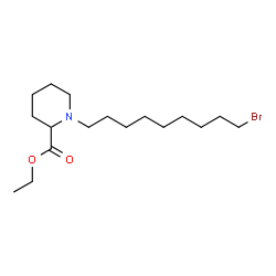 ChemSpider 2D Image | Ethyl 1-(9-bromononyl)-2-piperidinecarboxylate | C17H32BrNO2
