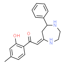 ChemSpider 2D Image | (2E)-1-(2-Hydroxy-4-methylphenyl)-2-(7-phenyl-1,4-diazepan-5-ylidene)ethanone | C20H22N2O2