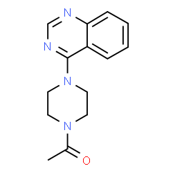 ChemSpider 2D Image | 1-[4-(4-Quinazolinyl)-1-piperazinyl]ethanone | C14H16N4O