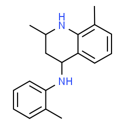 ChemSpider 2D Image | 2,8-Dimethyl-N-(o-tolyl)-1,2,3,4-tetrahydroquinolin-4-amine | C18H22N2