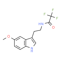 ChemSpider 2D Image | 2,2,2-Trifluoro-N-[2-(5-methoxy-1H-indol-3-yl)ethyl]acetamide | C13H13F3N2O2